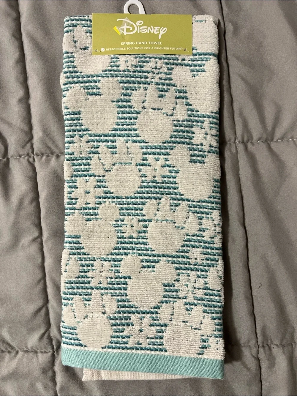 Disney Mickey & Minnie Blue Spring Floral Towel